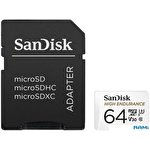 Карта памяти SanDisk High Endurance microSDXC SDSQQNR-064G-GN6IA 64GB (с адаптером)