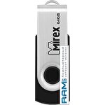 USB Flash Mirex Swivel Rubber 64GB (черный/серебристый)