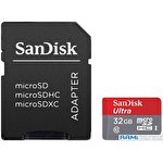 Карта памяти SanDisk Ultra microSDHC (Class 10) + адаптер 32GB (SDSQUNC-032G-GN6IA)