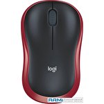 Мышь Logitech M186 (черный/красный)