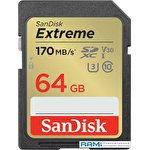 Карта памяти SanDisk Extreme SDXC SDSDXV2-064G-GNCIN 64GB