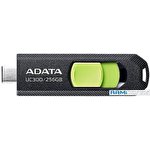 USB Flash ADATA UC300 256GB (черный/зеленый)