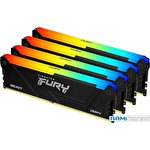 Оперативная память Kingston FURY Beast RGB 4x16ГБ DDR4 3200 МГц KF432C16BB12AK4/64