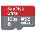 Карта памяти SanDisk Ultra SDSQUNS-016G-GN3MN microSDHC Memory Card 16Gb