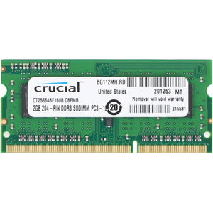 Оперативная память Crucial 2Gb DDR3L SO-DIMM PC3-12800 1600MHz Crucial (CT25664BF160B) OEM