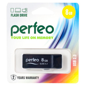 USB Flash Perfeo R01 8GB (черный) [PF-R01B008]
