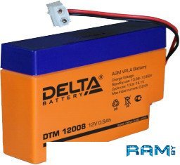 Аккумулятор для ИБП Delta DTM 12008 (12В/0.8 А·ч)