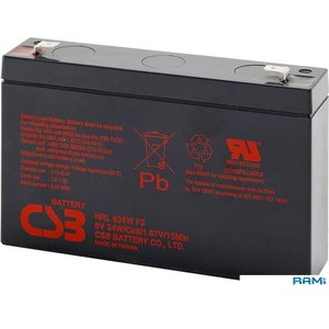 Аккумулятор для ИБП CSB HRL634W F2 (6В/9 А·ч)