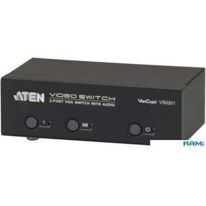 Видеопереключатель ATEN VS0201-AT-G, 2-портовый VGA-переключатель