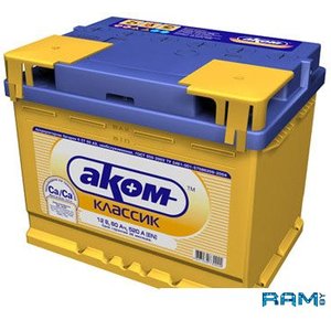 Автомобильный аккумулятор AKOM Классик 6CT-75 (75 А/ч)
