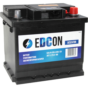 Автомобильный аккумулятор EDCON DC52470R (52 А·ч)