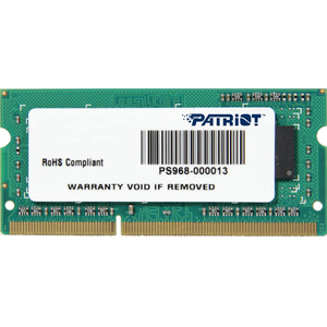 Оперативная память Patriot 4GB DDR3 SO-DIMM PC3-10600 [PSD34G133381S]
