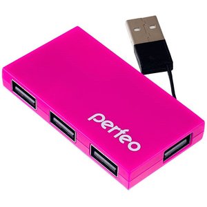 USB-хаб Perfeo PF-VI-H023 (розовый)