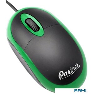 Мышь Partner Precise CM-010 (черный/зеленый)