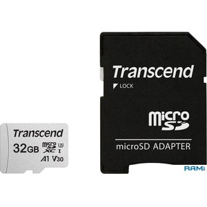 Карта памяти Transcend microSDHC 300S 32GB + адаптер [TS32GUSD300S-A]