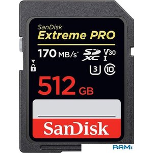 Карта памяти SanDisk Extreme PRO SDXC SDSDXXY-512G-GN4IN 512GB