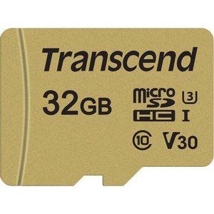 Карта памяти Transcend microSDHC 500S 32GB+ адаптер