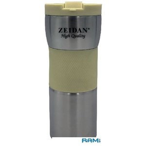 Термокружка ZEIDAN Z9056 0.45л (серебристый/желтый)