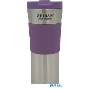 Термокружка ZEIDAN Z9055 0.45л (серебристый/сиреневый)