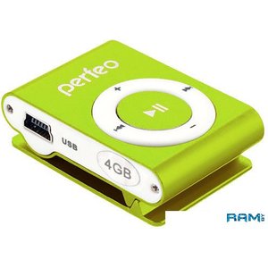 MP3 плеер Perfeo VI-M001-4GB Music Clip Titanium Green