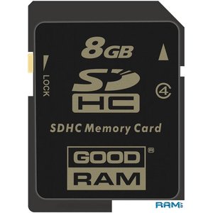 Карта памяти GOODRAM SDHC (Class 4) 8GB (SDC8GHC4GRR9)