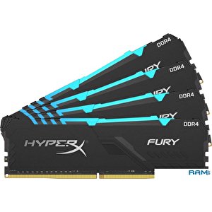 Оперативная память HyperX Fury RGB 4x16GB DDR4 PC4-25600 HX432C16FB3AK4/64