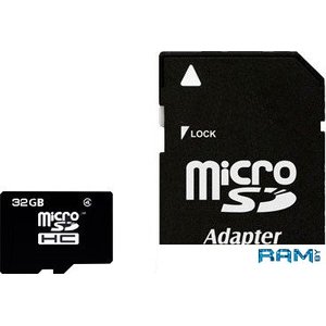 Карта памяти Smart Buy microSDHC (Class 4) 32 Гб (SB32GBSDCL4-00)