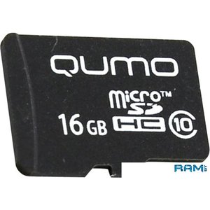 Карта памяти QUMO microSDHC QM16GMICSDHC10NA 16GB