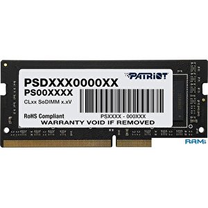 Оперативная память Patriot Signature Line 16GB DDR4 SODIMM PC4-21300 PSD416G266681S