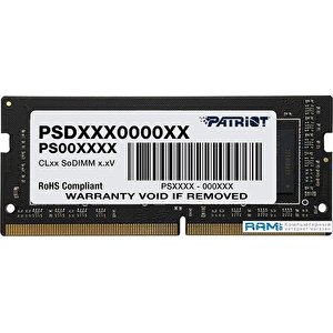 Оперативная память Patriot Signature Line 8GB DDR4 SODIMM PC4-25600 PSD48G320081S