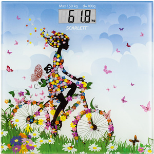 Весы напольные Scarlett SC-BS33E070 девочка на велосипеде