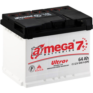 Автомобильный аккумулятор A-mega Ultra Plus 64 R 64 А/ч