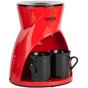 Кофеварка Delta Lux DL-8131 черный/красный