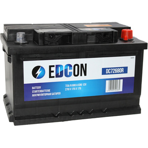 Автомобильный аккумулятор EDCON DC72680R (72 А·ч)