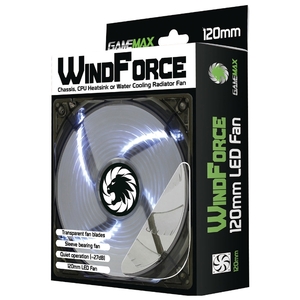 Кулер для корпуса GameMax WindForce 4x White LED (120 мм) [GMX-WF12W]