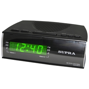 Часы-будильник с радио Supra SA-38FM Black/Red