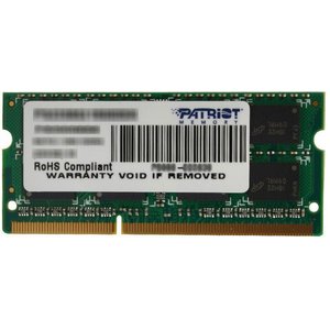 Оперативная память Patriot 2GB DDR3 SO-DIMM PC3-12800 [PSD32G160081S]