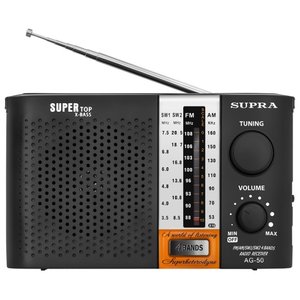 Радиоприемник портативный Supra ST-19 черный