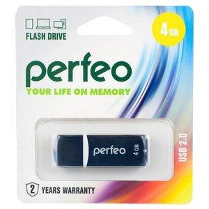 USB Flash Perfeo C02 4GB (белый) [PF-C02W004]