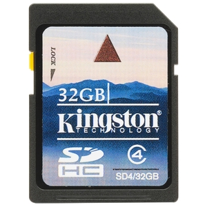 Карта памяти Kingston SDHC 32 Гб Class 4 (SD4/32GB)