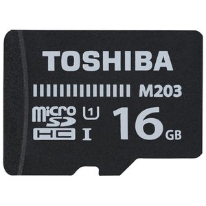 Карта памяти Toshiba THN-M203K0160EA microSDHC Class 10 16GB (с адаптером)