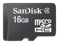 Карта памяти SanDisk microSDHC (Class 4) 16GB [SDSDQM-016G-B35]