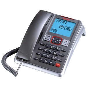 Телефон проводной AKAI AT-A19 (чёрный, серый)