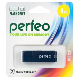 USB Flash Perfeo C04 4GB (белый) [PF-C04W004]