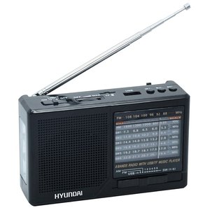 Радиоприемник портативный Hyundai H-PSR140 черный