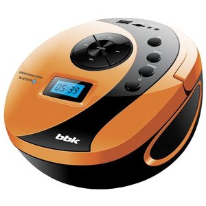 Портативная аудиосистема BBK BS10BT (черный/оранжевый)