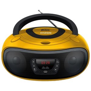 Аудиомагнитола Hyundai H-PCD300 желтый, черный