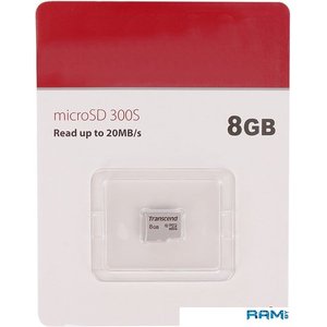 Карта памяти Transcend microSDHC 300S 8GB TS8GUSD300S