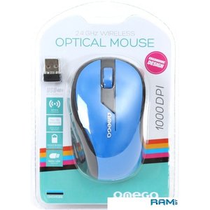 Мышь Omega OM-415 (синий/черный)