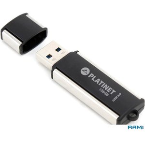 USB Flash Platinet X-Depo USB 3.0 128GB (черный/серебристый)